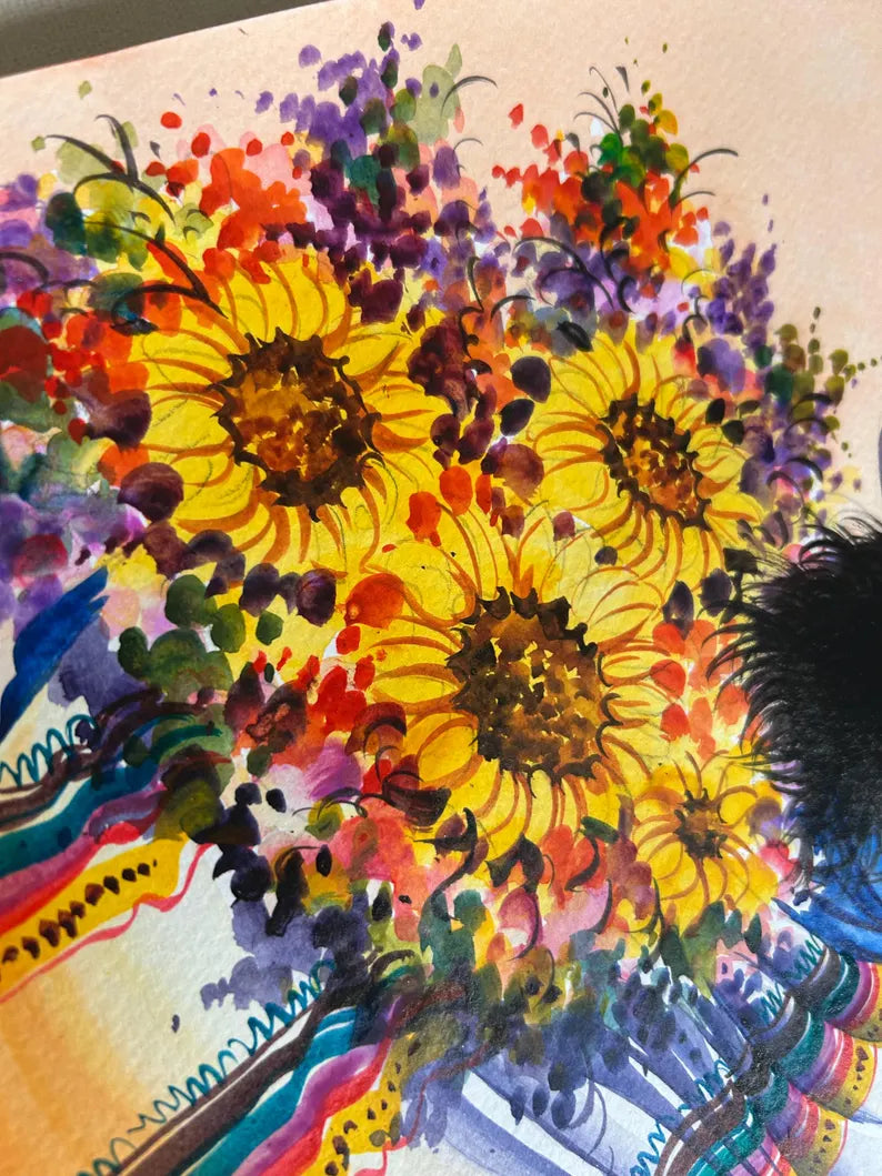 Amazing painting of peruvian girl