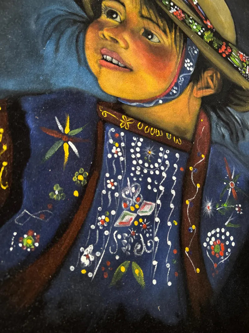 Amazing painting of peruvian girl